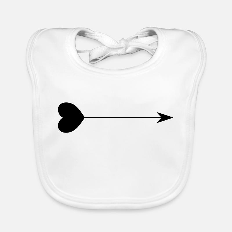 Herz-Pfeil Baby Bio-Lätzchen