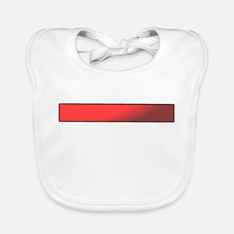 Red Bar Gradient Organic Baby Bibs