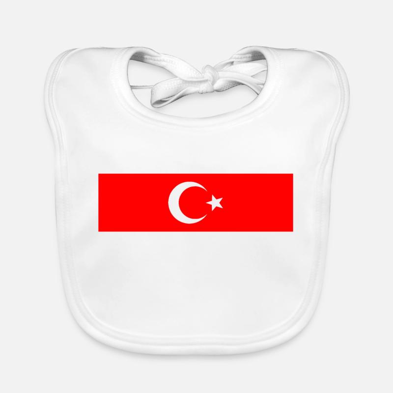 Turquie - Drapeau turc Bavoir bio Bébé
