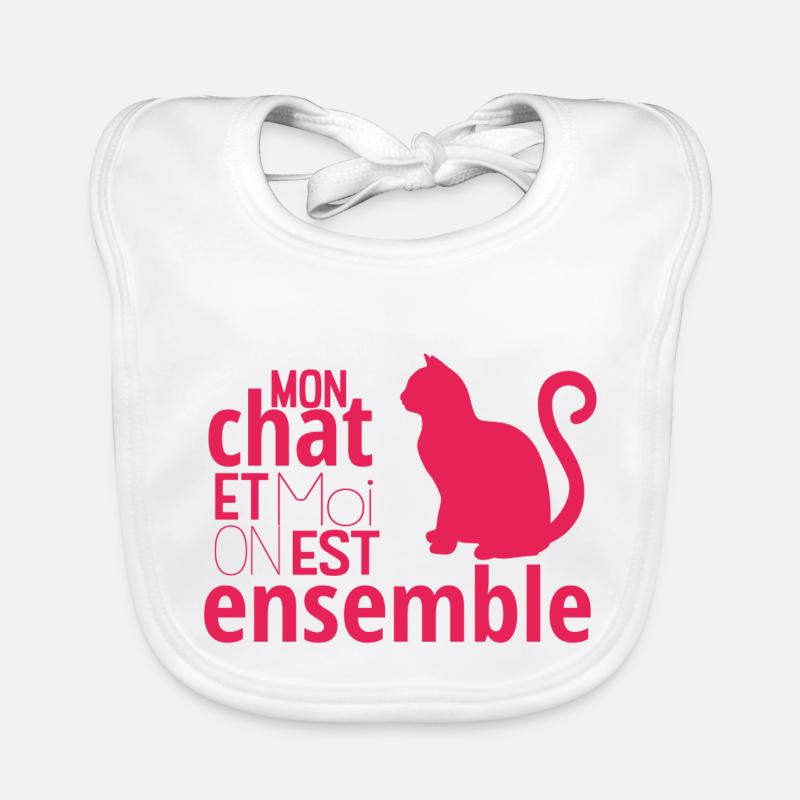 Mon chat et moi, on est ensemble ! Bavoir bio Bébé