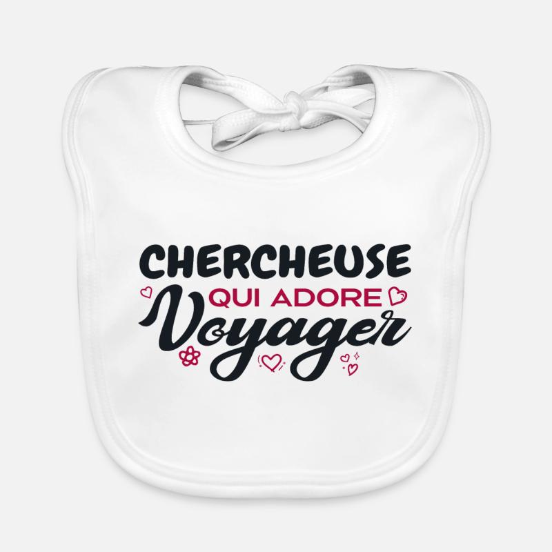 Chercheuse globe-trotteuse passionnée de voyages Bavoir bio Bébé
