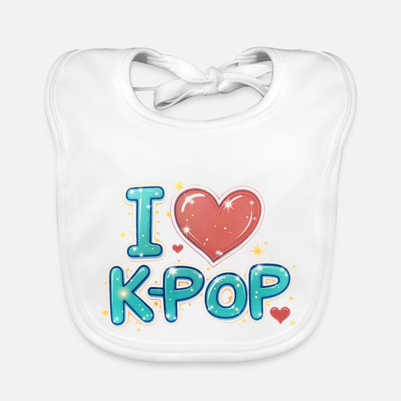 J’adore la K-pop Bavoir bio Bébé