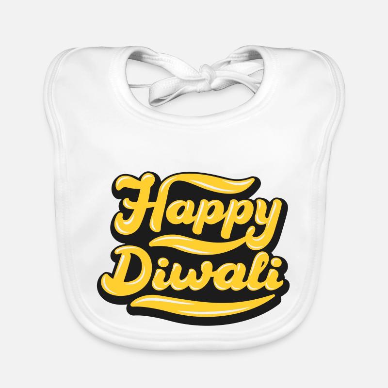 Joyeux Diwali | Diwali | Réf. 02 Bavoir bio Bébé