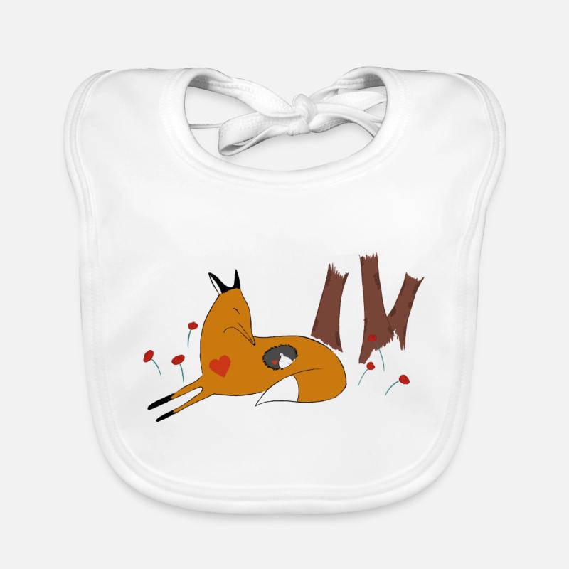 Fox and hedgehog Organic Baby Bibs