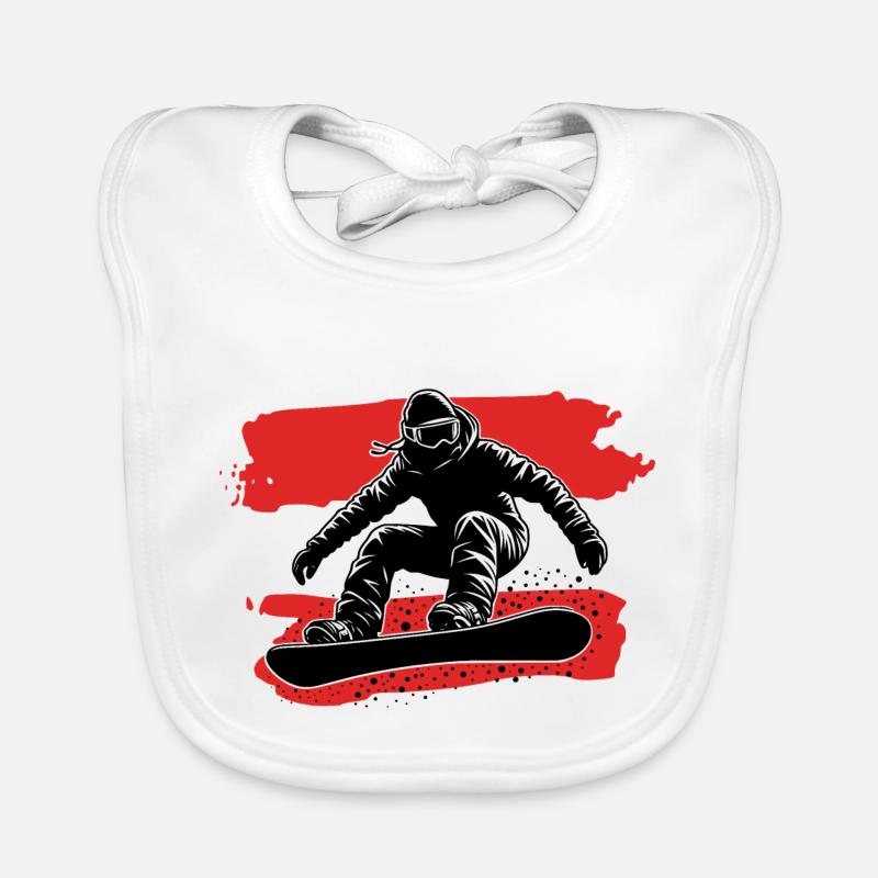 Drapeau de l’Autriche Snowboard Bavoir bio Bébé