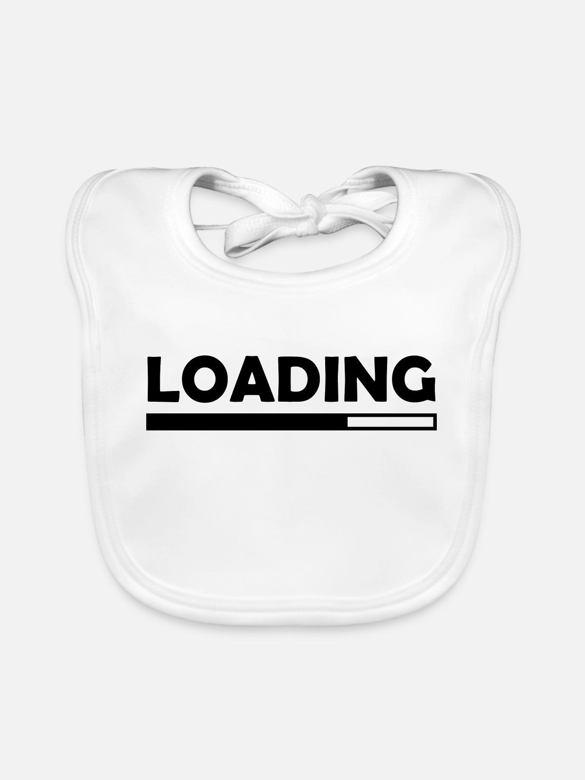 Loading - Baby Bio-Lätzchen - Weiß - Vorne