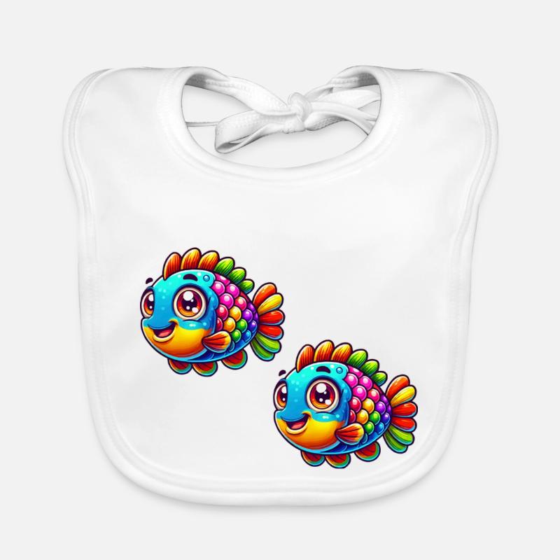 Fish Comic Organic Baby Bibs