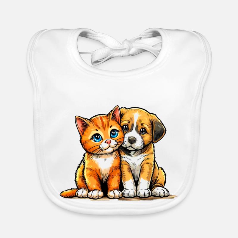 Chien et chat Bavoir bio Bébé