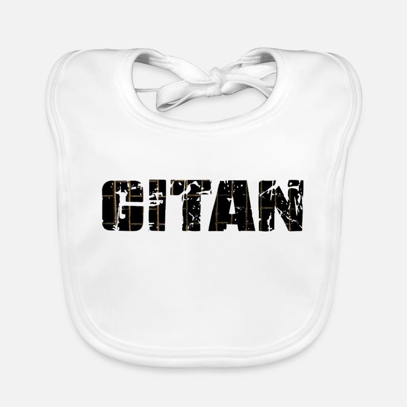 Grunge Brown Brick Pattern Organic Baby Bibs