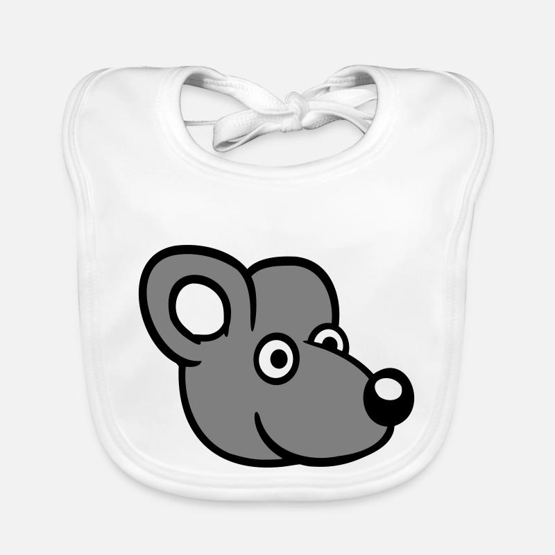 Maus Mäuschen Süße Kleine Ratte Nager Lustig Comic Baby Bio-Lätzchen