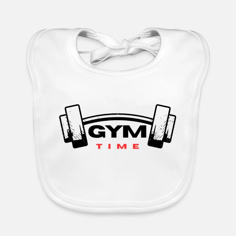 Gym Time Textdesign Baby Bio-Lätzchen