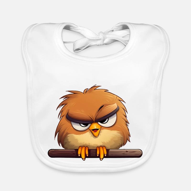 Really? Vogel mit bösem Blick Baby Bio-Lätzchen