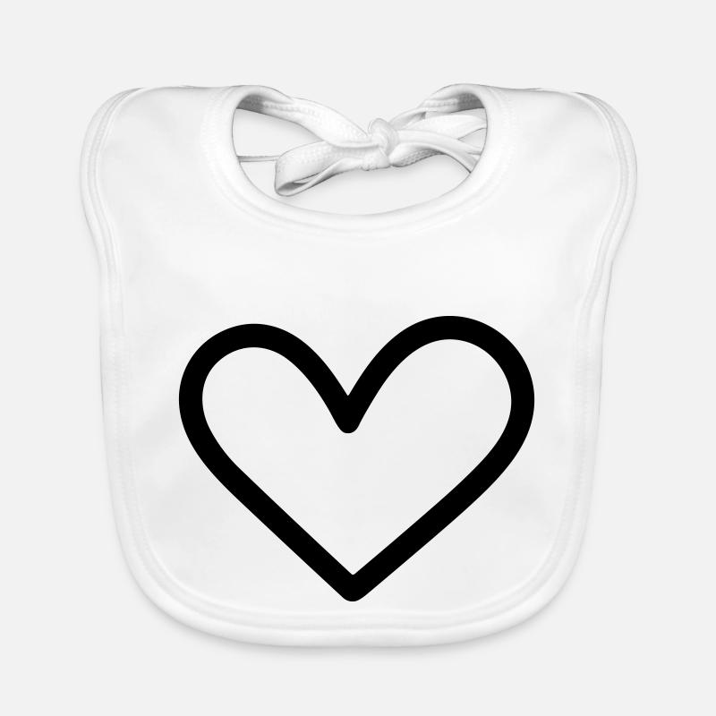 hjerte Hagesmække af økologisk bomuld