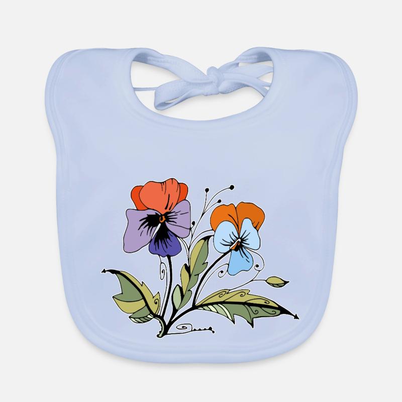 Flowers Organic Baby Bibs