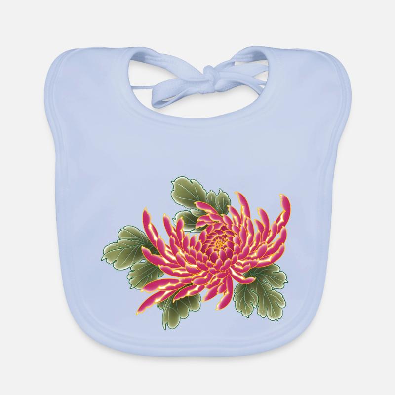 Chrysanthème Bavoir bio Bébé