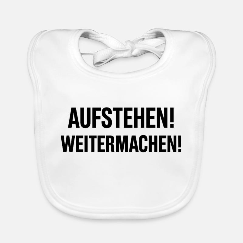 Aufstehen weitermachen Baby Bio-Lätzchen