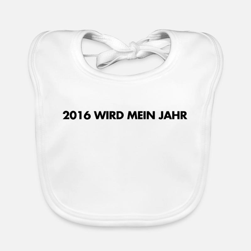2016 wird mein Jahr -  Deutsche Memes Baby Bio-Lätzchen
