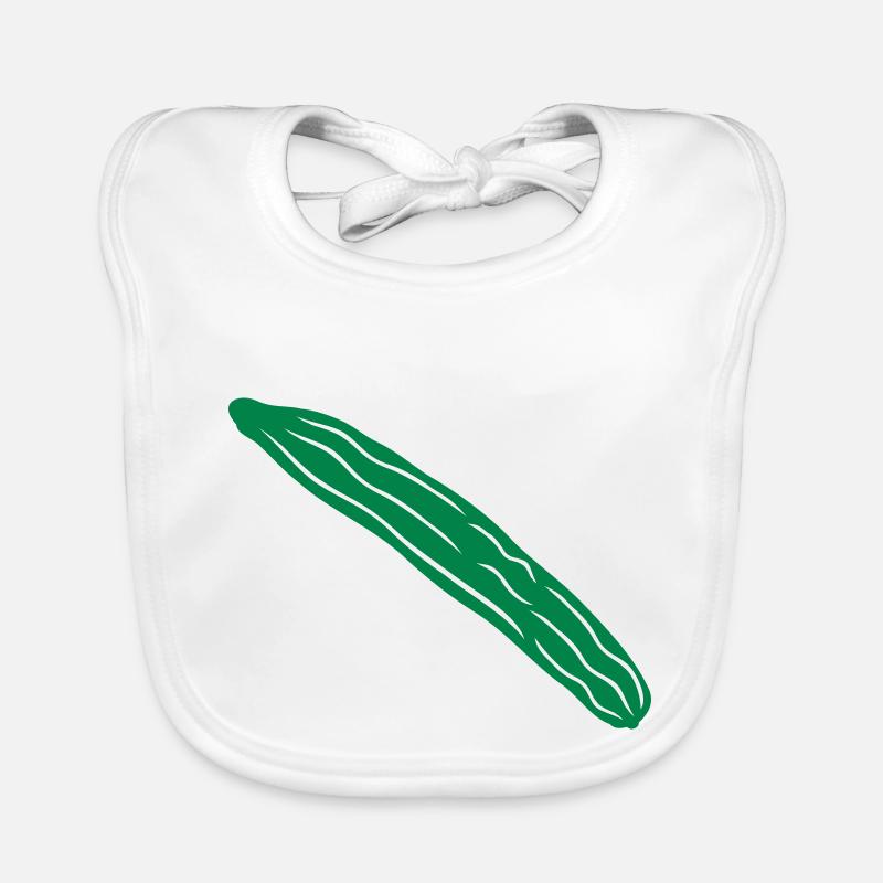 gurke - cucumber 1col Baby Bio-Lätzchen