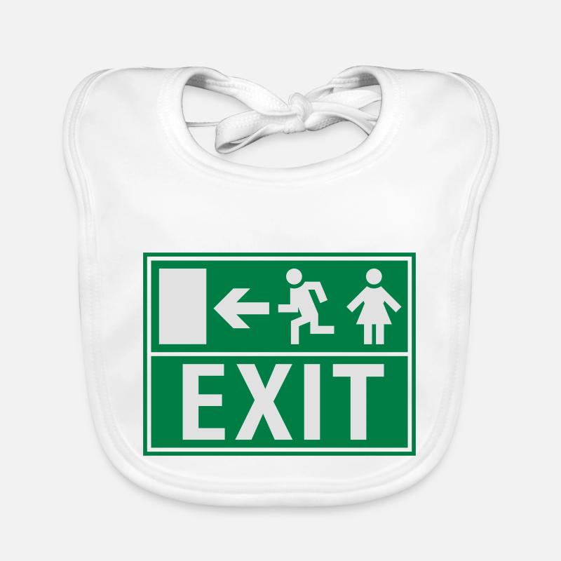 EXIT (FIRE EXIT) Bavoir bio Bébé
