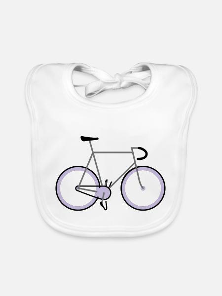 Fixie - Bavoir bio Bébé - blanc - Devant
