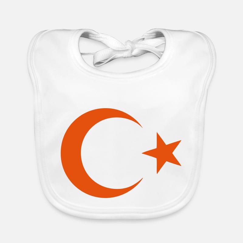 la Turquie - Bavoir bio Bébé - blanc