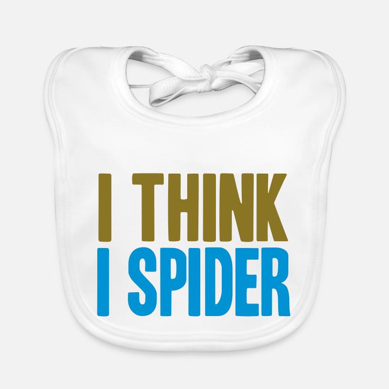 I THINK I SPIDER (DENGLISCH) Organic Baby Bibs