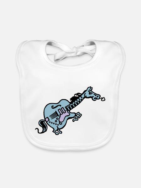 spreadmusic2015_gitarre_o - Baby Bio-Lätzchen - Weiß - Vorne