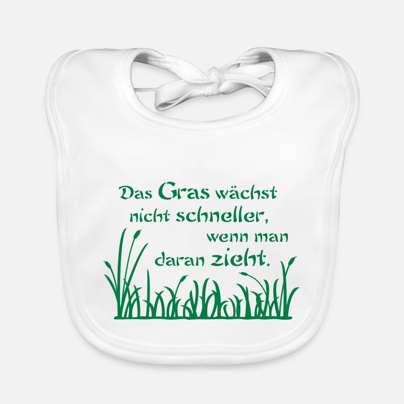 L'herbe ne pousse pas plus vite Bavoir bio Bébé