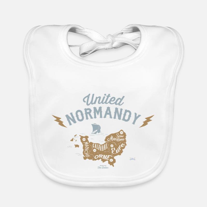 United Normandy - Bavoir bio Bébé - blanc