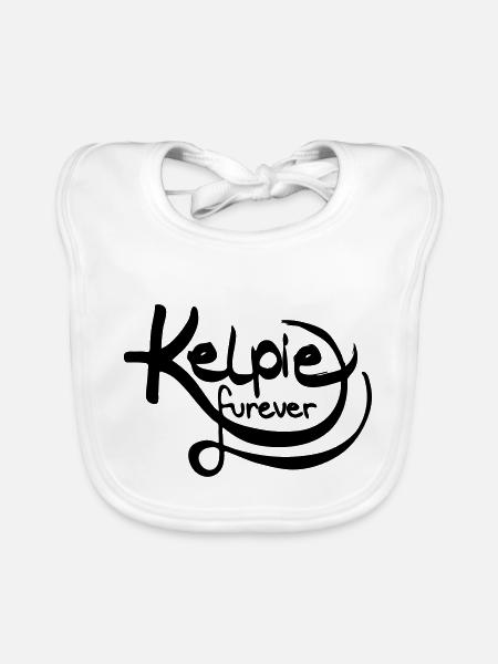 Kelpie furever - Baby Bio-Lätzchen - Weiß - Vorne