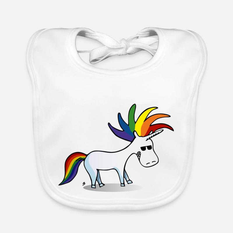 Punk Einhorn Baby Bio-Lätzchen