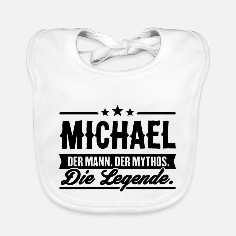 Man Myth Legend Michael Organic Baby Bibs