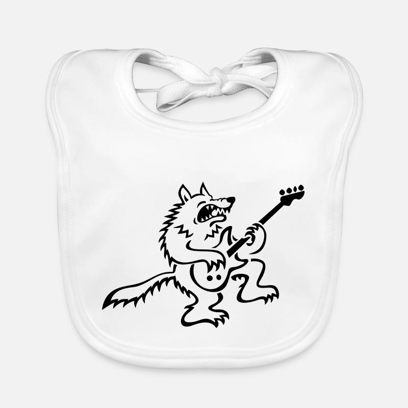 E-Bass Wolf Baby Bio-Lätzchen