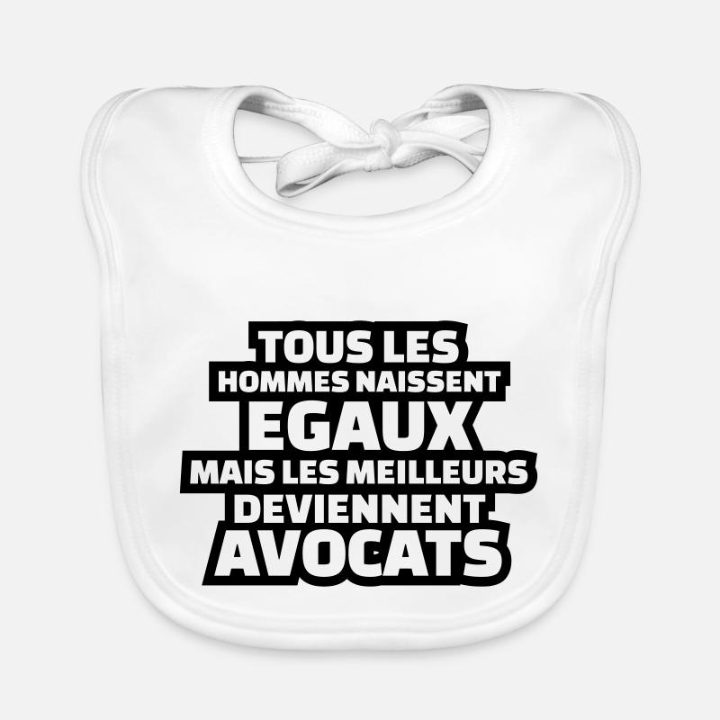 les meilleurs deviennent avocats - Bavoir bio Bébé - blanc