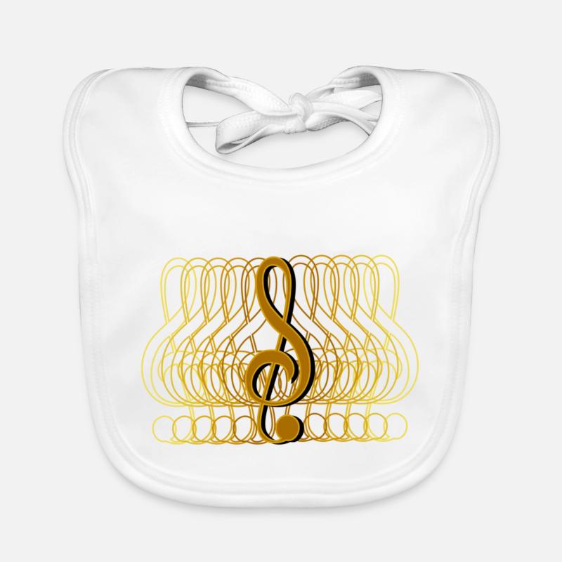 Clef cool gradient, fade, gradient Organic Baby Bibs