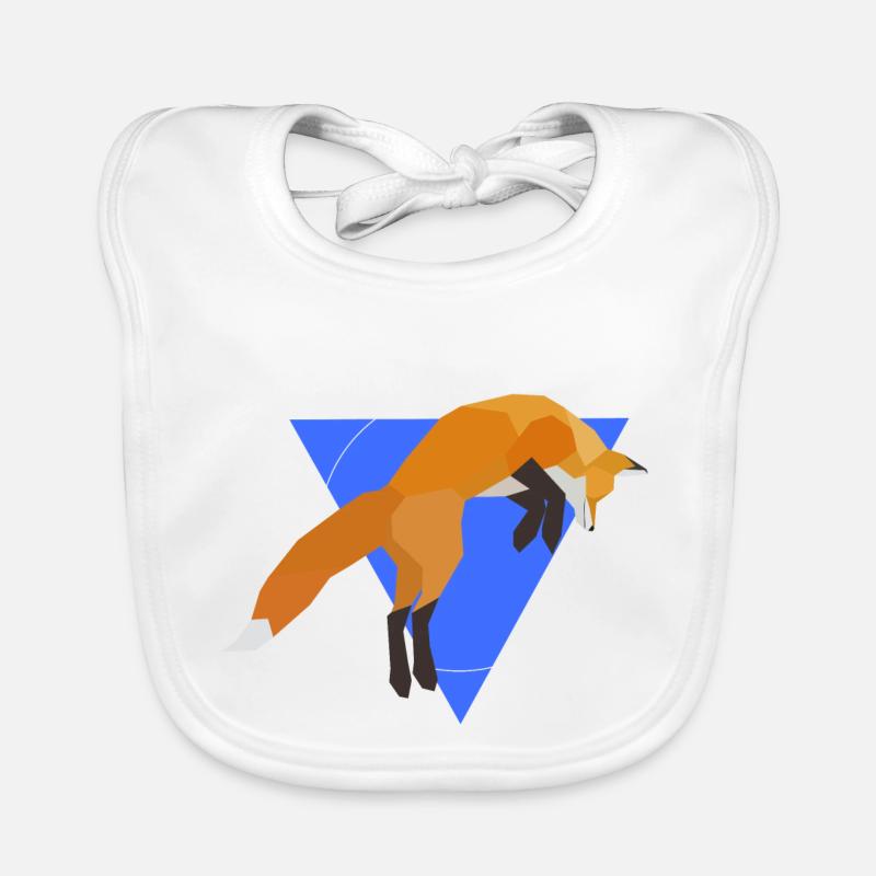 Geometric Fox Jumping Baby Bio-Lätzchen