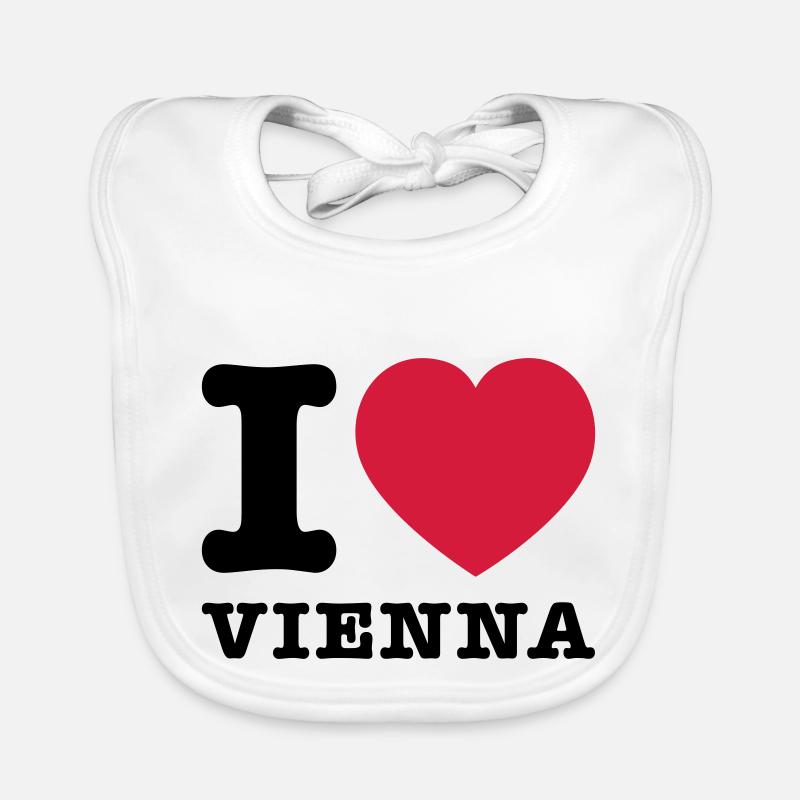 I Love Vienna 2 Baby Bio-Lätzchen