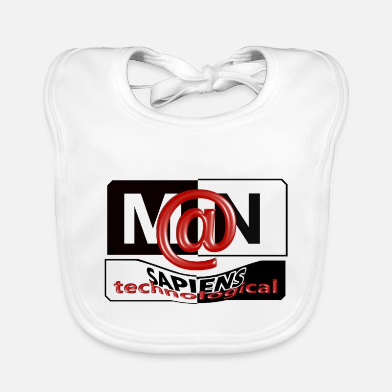 Man sapiens technological Organic Baby Bibs