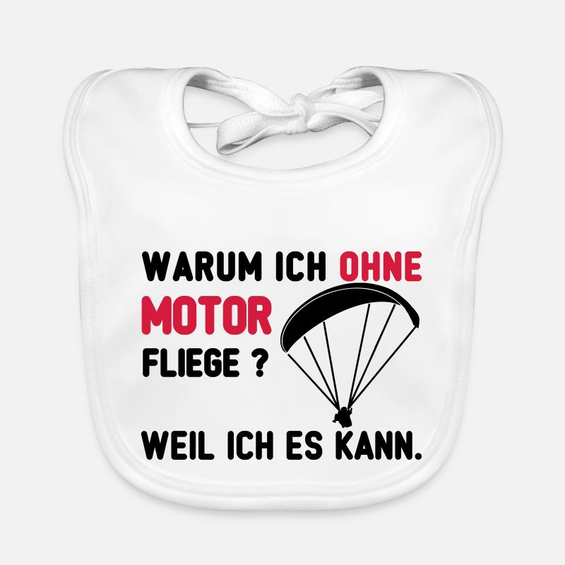 ohne motor paragliding - Baby Bio-Lätzchen - Weiß