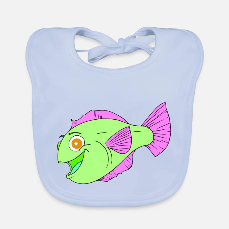 Poisson de bande dessinée mignon Bavoir bio Bébé