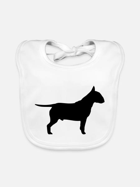 Chien - Bavoir bio Bébé - blanc - Devant