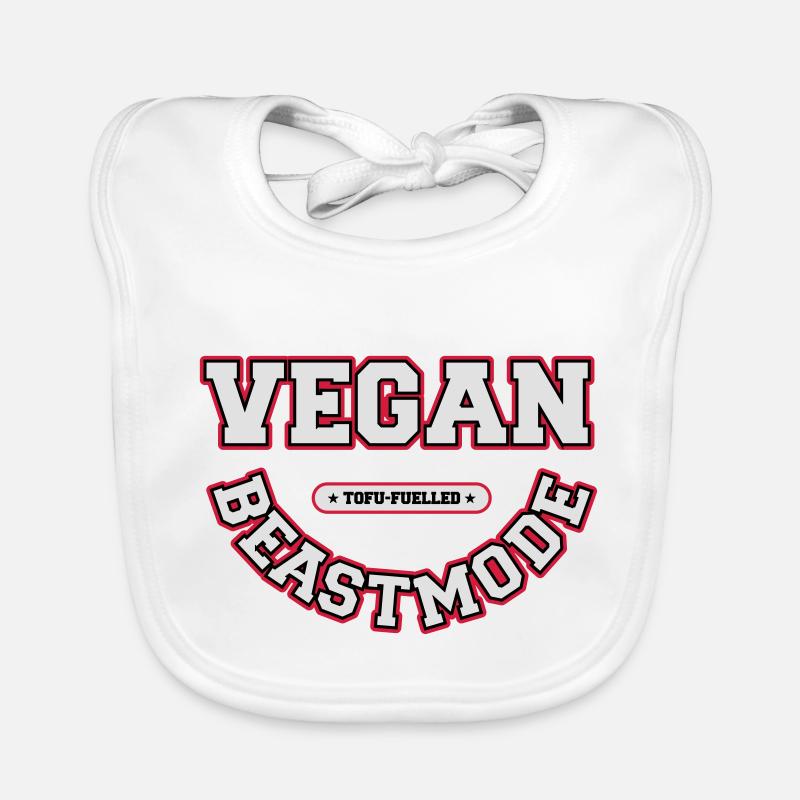 VeganBeastmode [red] [vector] Baby Bio-Lätzchen