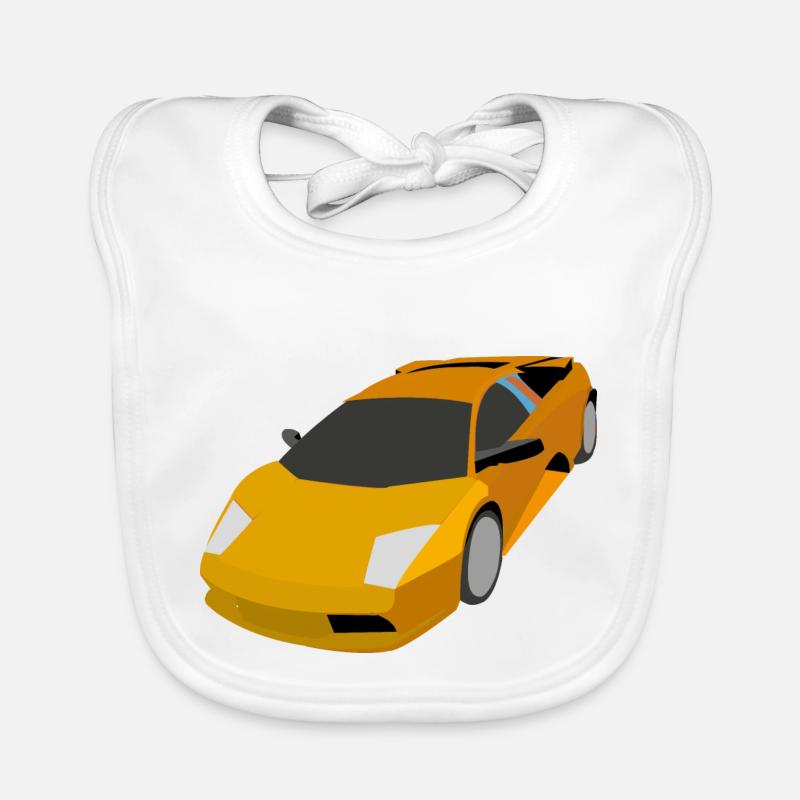 voiture de course Bavoir bio Bébé