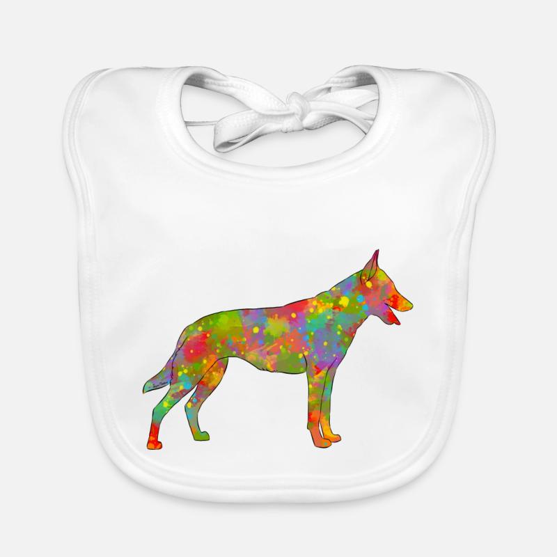 Belgischer Schäfer Malinois Multicolor Baby Bio-Lätzchen