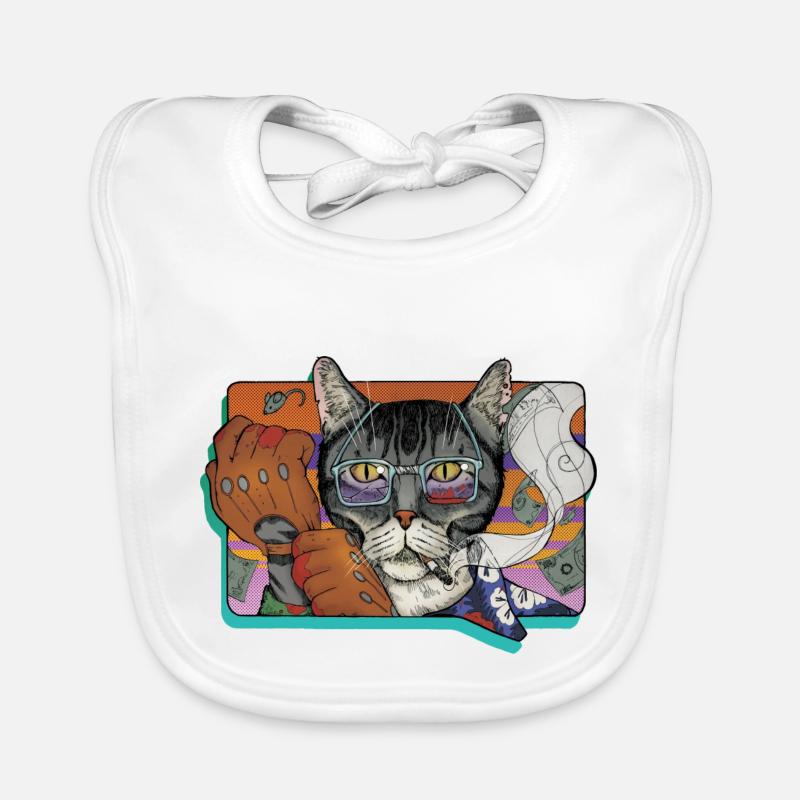 Cat criminalité Bavoir bio Bébé