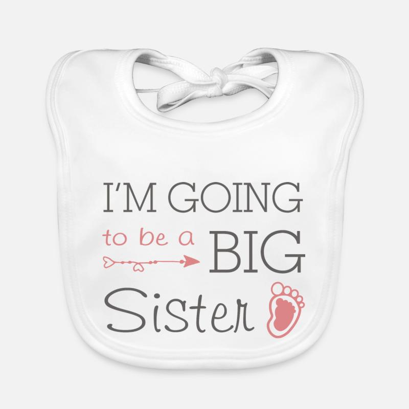 I'm going to be a big sister - Große Schwester Baby Bio-Lätzchen