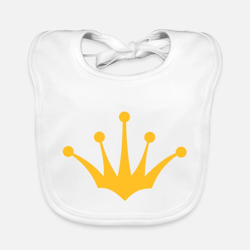 king or queen crown 4 1c Organic Baby Bibs