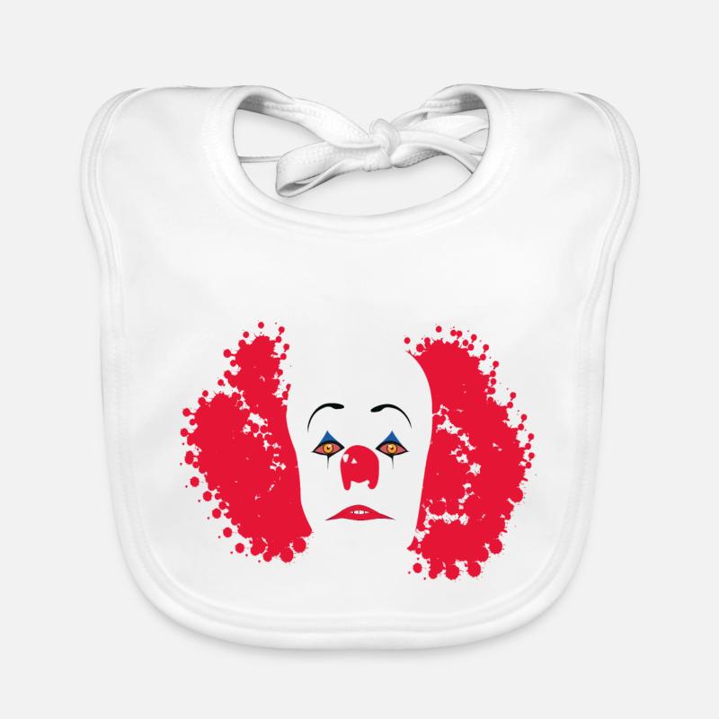 Evil clown IT Organic Baby Bibs