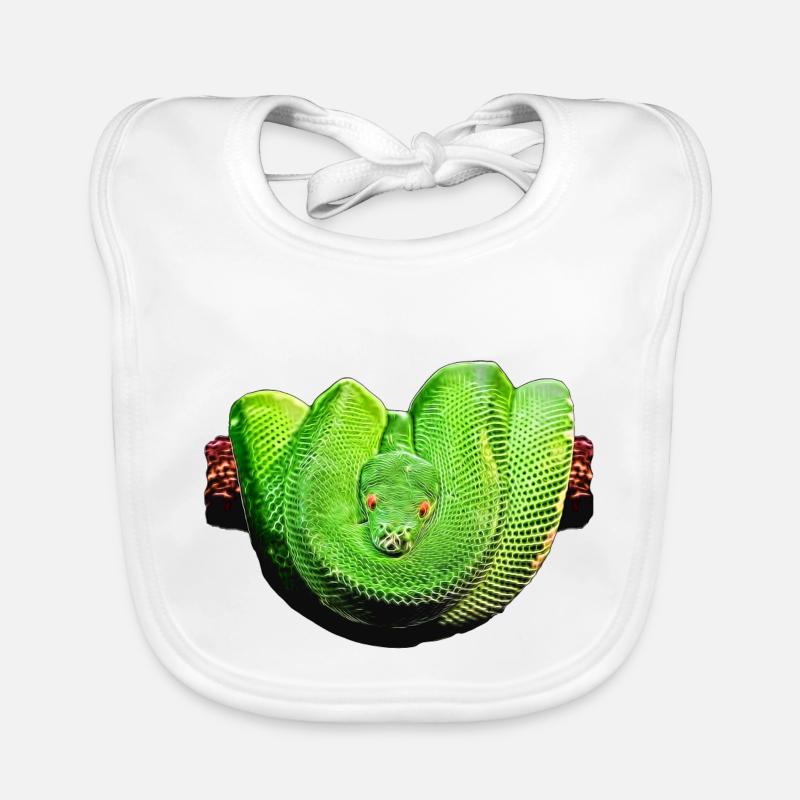 Snake Fractalized Organic Baby Bibs