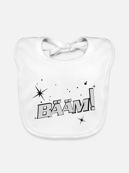 Superhero - Baby Bio-Lätzchen - Weiß - Vorne